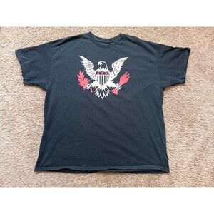 American Bald Eagle T-Shirt Men's 2XL Black Short Sleeve